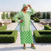 Robe Dashiki ample à manches longues en polyester imprimé, style Abaya, pour femme, grande taille, respirante, moderne, tenue formelle d'été, collection Alya African.