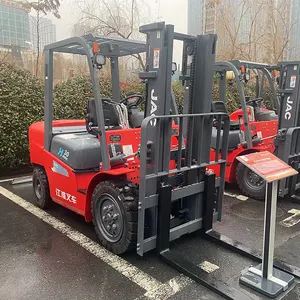 Çin JAC yeni 3 ton dizel 4 yön fork lift makine kamyon 2.5 3ton kamyon dizel çift lastik motor