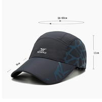Casquette de sport légère pour homme, été, 5 panneaux, impression personnalisée, logo, nylon, maille, course à pied