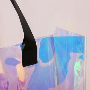Custom Transparent PVC Shopping <b>Bag</b> Holographic Pvc <b>Tote</b> <b>Bag</b> - Product Image 4