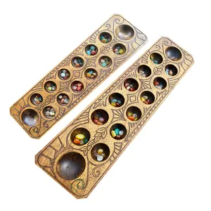 Coffee Table African Stone Game - Solid Wood Mancala