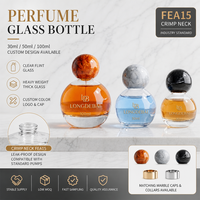 Flacon de parfum rond en verre vide 30ml 50ml 100ml avec bouchon à sertir en résine