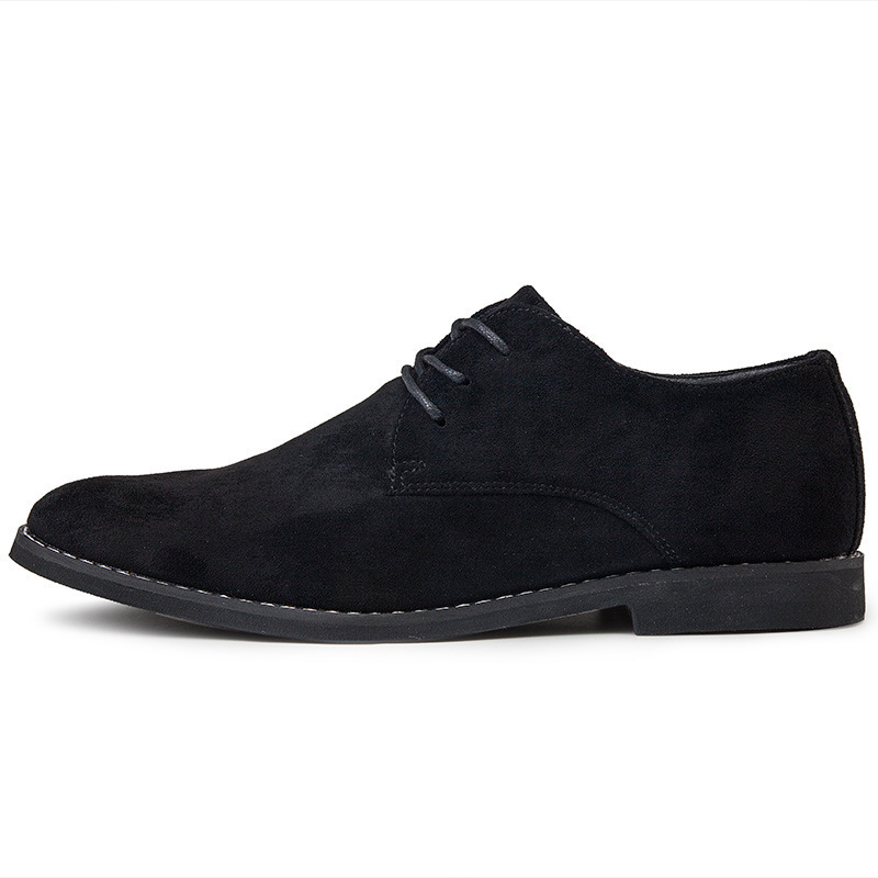 Sh10668a High Quality Male Cooperate Black Suede Shoes display picture 3