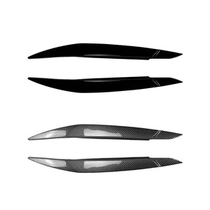 Autocollant pour phare avant BMW X6 E71 E72 2008-2014, texture carbone noir piano, autocollant pour capot - Product Image 2