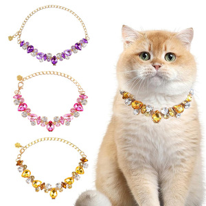 Kalung Kerah Hewan Peliharaan Bling Princess dengan Berlian Imitasi & Mutiara untuk Kucing Anjing - Sempurna untuk Pemotretan Pernikahan Ulang Tahun - Product Image 1