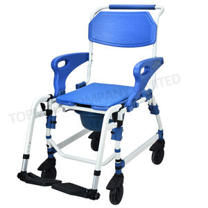 Chaise de douche mobile avec roulettes, chaise de toilette pour personnes handicapées - Product Image 6