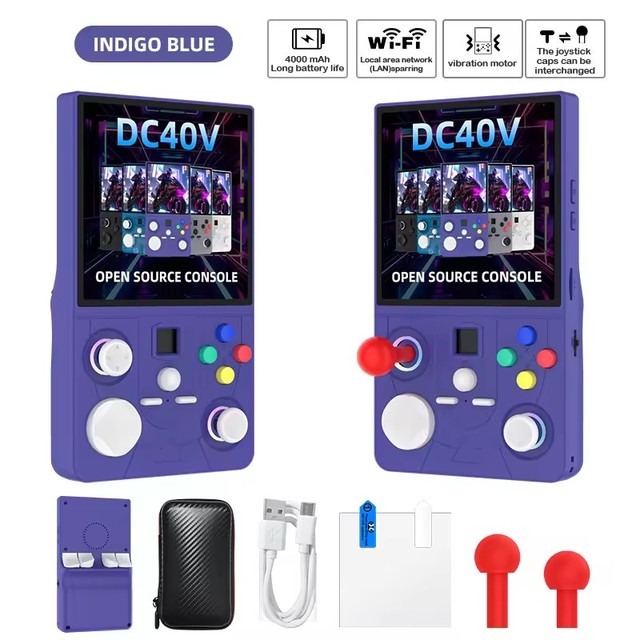 Classic DC40V Retro Mini Handheld Game Console 4 Inch 64G Portable Video Game Player Wi-Fi 30 Simulators Colorful 4000mah