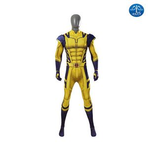 Traje <span class=keywords><strong>de</strong></span> Halloween película disfraz <span class=keywords><strong>de</strong></span> hombre superhéroe James Howlett Cosplay disfraz Wolve mono amarillo disfraz Cos traje Wolverinee - Product Image 5
