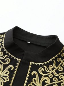 Vêtements islamiques arabes CCY <span class=keywords><strong>Djellaba</strong></span> Kaftan Boubou Homme Musulman <span class=keywords><strong>Caftan</strong></span> brodé décontracté Jubba à manches longues pour homme musulman - Product Image 3