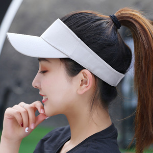 Visière personnalisable avec logo brodé, respirante, protection solaire, casquette de sport d'extérieur, visière étendue, chapeau publicitaire à dessus ouvert - Product Image 2