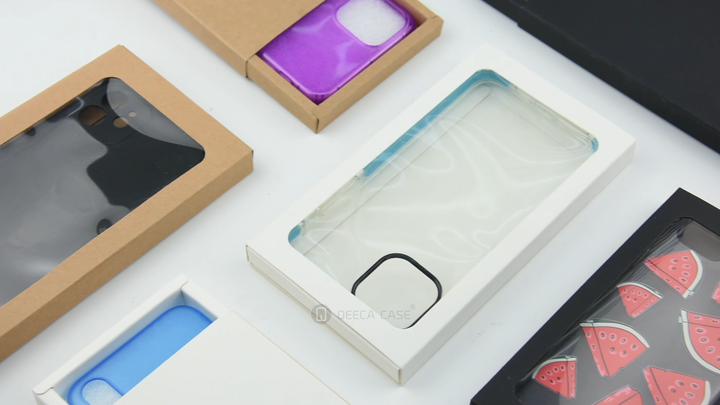 Phone Case Packaging Open Slider Box Black Paper Phone Case Packaging for  iPhone 14 15 16 Case Shell Packaging Box
