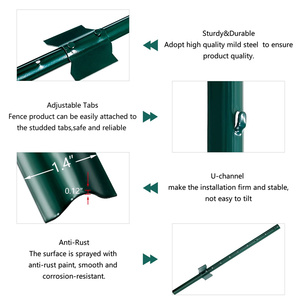 Bán nóng giá tốt nhất dễ dàng lắp ráp nhúng nóng mạ kẽm sơn tĩnh điện U bài cho hàng rào vườn - Product Image 2