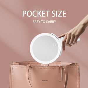 Miroir de maquillage compact de voyage à LED, pliable, éclairé, miroir cosmétique portable pliable - Product Image 4