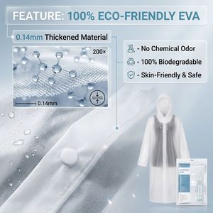 <span class=keywords><strong>Impermeabile</strong></span> <span class=keywords><strong>Classico</strong></span> da <span class=keywords><strong>Uomo</strong></span> in EVA, Pieghevole, Traspirante, Resistente ed Ecologico per Escursionismo, Viaggi e Attività all'Aperto - Product Image 5