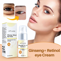 Crème pour les yeux cosmétique anti-rides, anti-âge, hydratante, sans paraben, bio, à l'acide hyaluronique, au rétinol et à l'extrait de ginseng
