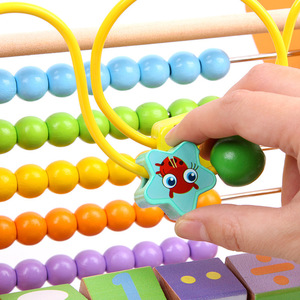 Juguete de Madera para Perros, 3 en 1: Laberinto de Cuentas, <span class=keywords><strong>Ábaco</strong></span> y Bloques Numéricos, Juguete Educativo Temprano para el Desarrollo de la Motricidad Fina para Niños Pequeños - Product Image 3