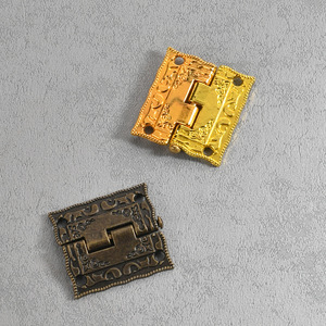 Nueva Caja de Madera con Bisagras de Estilo Chino, Decoración para el Hogar, Patrón Antiguo, Embalaje de Regalo, Cierre Suave de Hierro, Diseño Industrial - Product Image 6
