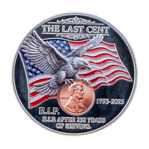 Moneda Conmemorativa de Metal Plateado Personalizada, Moneda de Colección con Temática del Último Centavo de 2025, Recuerdo, Colección Personal, Regalo - Product Image 3