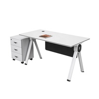 Bureau d'angle de luxe pour personnel avec tiroirs modulaires en MDF, meuble de travail moderne avec armoire mobile pour ordinateur, bureau d'étude contemporain