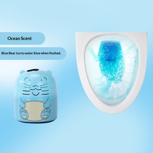 <b>Bear</b> Blue Bubble Toilet Gel Cleaner with Ocean Fragrance Descaling & Deodorant for Household Use - Product Image 1