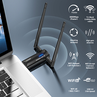 Adaptador Wifi EDUP AX1672 3000Mbps Wifi 6 6E Tri-band de Alta Potencia, Tarjeta de Red Inalámbrica LAN
