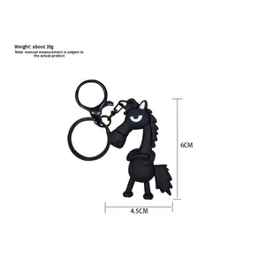 नए भाग्यशाली काले घोड़े की कीचेन कार्टून वर्षीय गुड़िया पीसी सामग्री चीनी बैग में बनाया गया है वर्ष के घोड़े के लिए आकर्षण रचनात्मक छोटे उपहार - Product Image 5