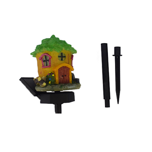 Led Solar Gazon Licht Multi Craft Miniatuur Fairy House Zonne-Energie Outdoor Decor Led Tuin Licht Hars Cottage Kerstlamp - Product Image 2