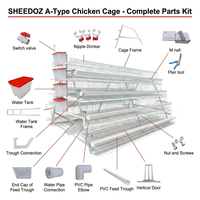 Équipement d'élevage avicole : Cages à poules pondeuses à étages, Équipements d'alimentation pour poulets, Cage à poulets de type A pour l'élevage en batterie