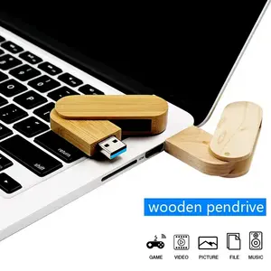 HMZCHIPS OEM поворотный дизайн деревянный 64 ГБ ключ флэш-накопитель высокоскоростной USB флэш-накопитель USB 2,0 8 ГБ 16 ГБ 32 ГБ Флешка USB флэш-диски