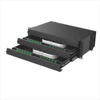 Panel Patch Fiber Optik Geser Rak 1U 2U 3U 24 48 72 Port 19'' ODF untuk SC Simplex/Duplex LC Duplex