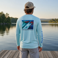 Vêtements de pêche pour hommes, t-shirt à manches longues UPF 50+, taille plus, en spandex et polyester, séchage rapide, respirant, pour la pêche en été