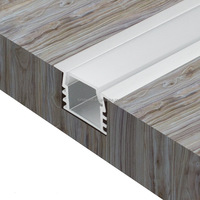Profilé LED en aluminium pour éclairage encastré, plafonds, murs et panneaux, idéal pour les cloisons sèches et l'éclairage de meubles.