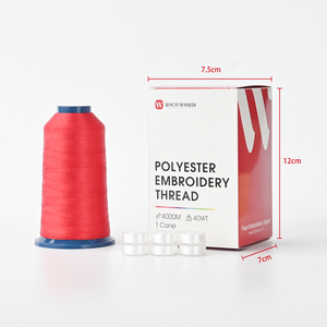 Richword 4000M 40wt 108d/2 embroiderythread 100% polyester 100 màu sắc đen trắng đỏ xám vàng xanh hồng xanh tím madeira - Product Image 2