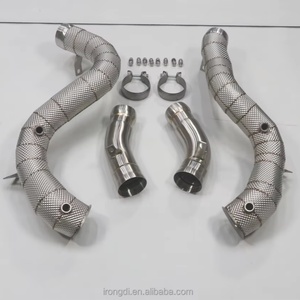 Exhaust Downpipe for Mercedes-Benz GLC63 GLC63S AMG 4.0T OEM Stainless Steel Straight Downpipe with Heat Shield (2007-2016) - Product Image 3