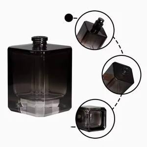 ขวดน้ำหอมแก้วทรงสี่เหลี่ยมพรีเมียมขายส่ง ขนาด 30 มล., 50 มล., 100 มล. สีดำหรูหรา - Product Image 5
