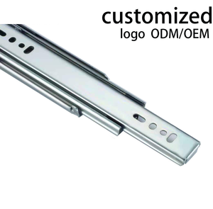 Grosir slide laci 45mm kustom, ekstensi penuh slider kabinet bantalan bola baja dingin digulung - Product Image 4