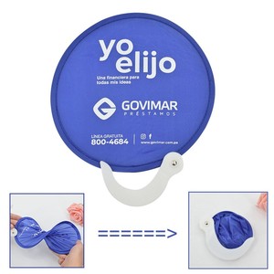 Kişiselleştirilmiş yuvarlak katlanabilir uçan disk Fan özel baskılı naylon yuvarlak katlanır <span class=keywords><strong>Pop</strong></span> Up el Fan esnek katlanabilir disk Fan - Product Image 2