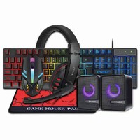 Clavier et souris filaires pour jeux, sensation mécanique, rétroéclairage pour PC de bureau, lumière LED arc-en-ciel