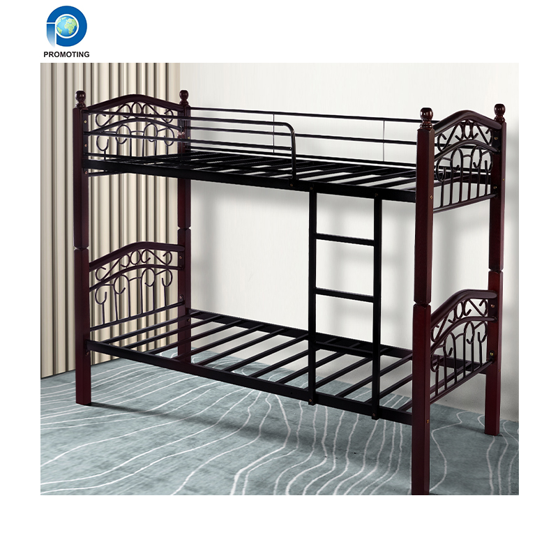 Factory Wholesale Modern Home Furniture Military Metal Double Bunk Bed for Adults