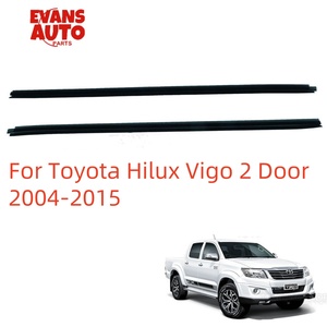 Burlete para ventana de puerta de coche, embellecedor de ventana exterior para Toyota <span class=keywords><strong>Hilux</strong></span> 2005-2015, <span class=keywords><strong>2</strong></span> puertas, moldura de tira de clima, embellecedor brillante 68162-0K020 - Product Image 2