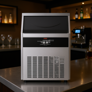 Macchina per il ghiaccio commerciale da 160 libbre/24 ore, autopulente, in acciaio inox, per bar - Product Image 2