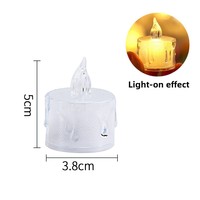 Petite bougie en cristal LED numérique transparente photophore en plastique sans fumée pour les propositions d'anniversaire romantiques Confessions matériel de cire