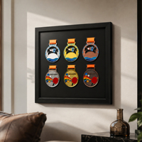 Boîte à ombre en bois pour certificats, présentoir personnalisé en acrylique, porte-médailles, cadre photo collage 12x12, vente en gros, à suspendre au mur