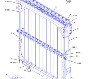 2138188 213-8188 Noyau de radiateur en acier CA2138188 - Product Image 1