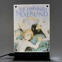 Lampe à Led Peinture The Promised Neverland Anime Veilleuse pour Adolescent Chambre à coucher Décoration Veilleuse Lampes de Bureau Led Rétro-Éclairé Affiche