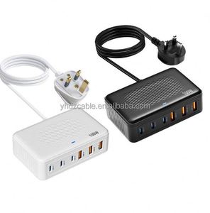 100W 6 Port Type USB <b>C</b> Charging Station Hub Block Cube USB <b>C</b> Fast <b>Charger</b> USB <b>C</b> Wall <b>Charger</b> Power Strip Adapter <b>Plug</b> - Product Image 3