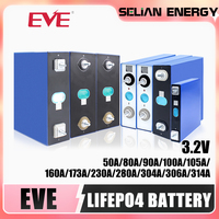 Batterie LiFePO4 EVE 3.2V Grade A EVE C33/C40/22K/50F/50F Cellule de batterie au phosphate de fer et de lithium avec code QR