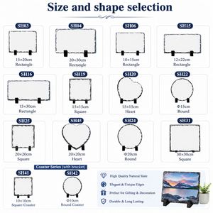 Wholesale Blanks Personalized Gift Custom Size Stone Crafts Plaque Sublimation Rock <b>Slate</b> Photo <b>Slate</b> Parisian Style Custom - Product Image 3