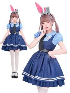 Costume de lapin pour filles, déguisement d'animal pour Halloween, uniforme de carrière, cosplay, performance scénique, fête de carnaval, ensemble de tenue de fête - Product Image 1