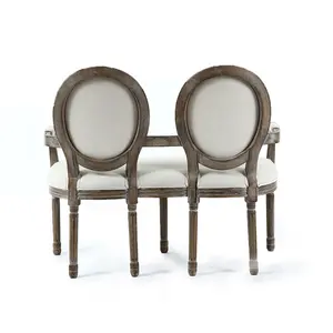 China Good Quality Strong Rubber Wood Double Big Senior Furniture Dining Room Chairs With Arms